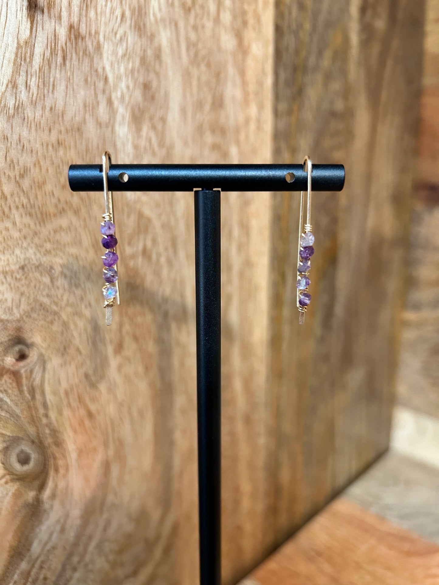 Amethyst Dot Earring