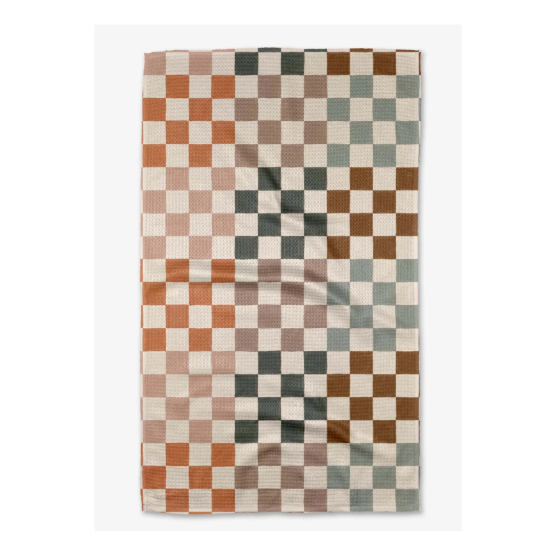 Autumn Checkers Tea Towel