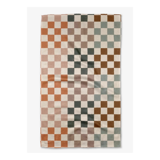 Autumn Checkers Tea Towel