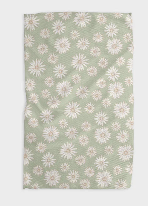 Daisy Days Neutral Tea Towel