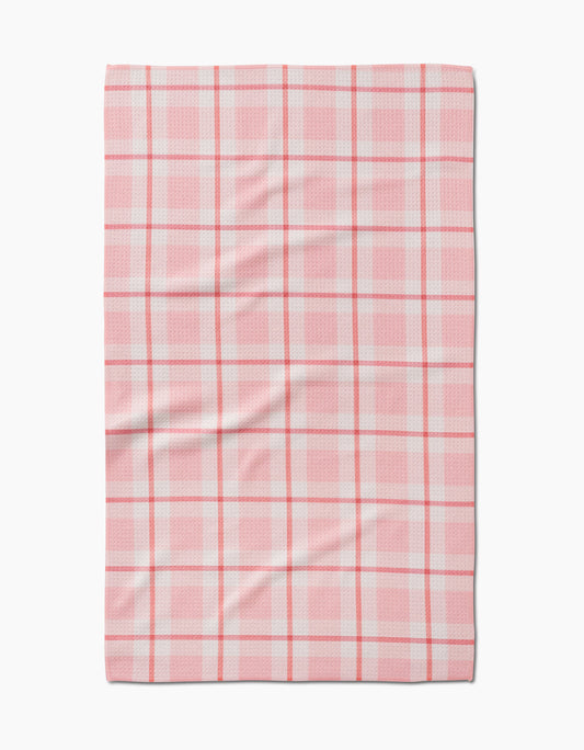 Pinky Plaid Tea Towel