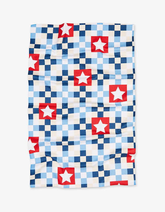 Red, White, BBQ Tea Towel